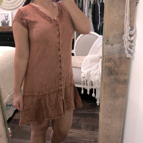 RAINFOREST café large vintage embroidered dress - Picture 3 of 7